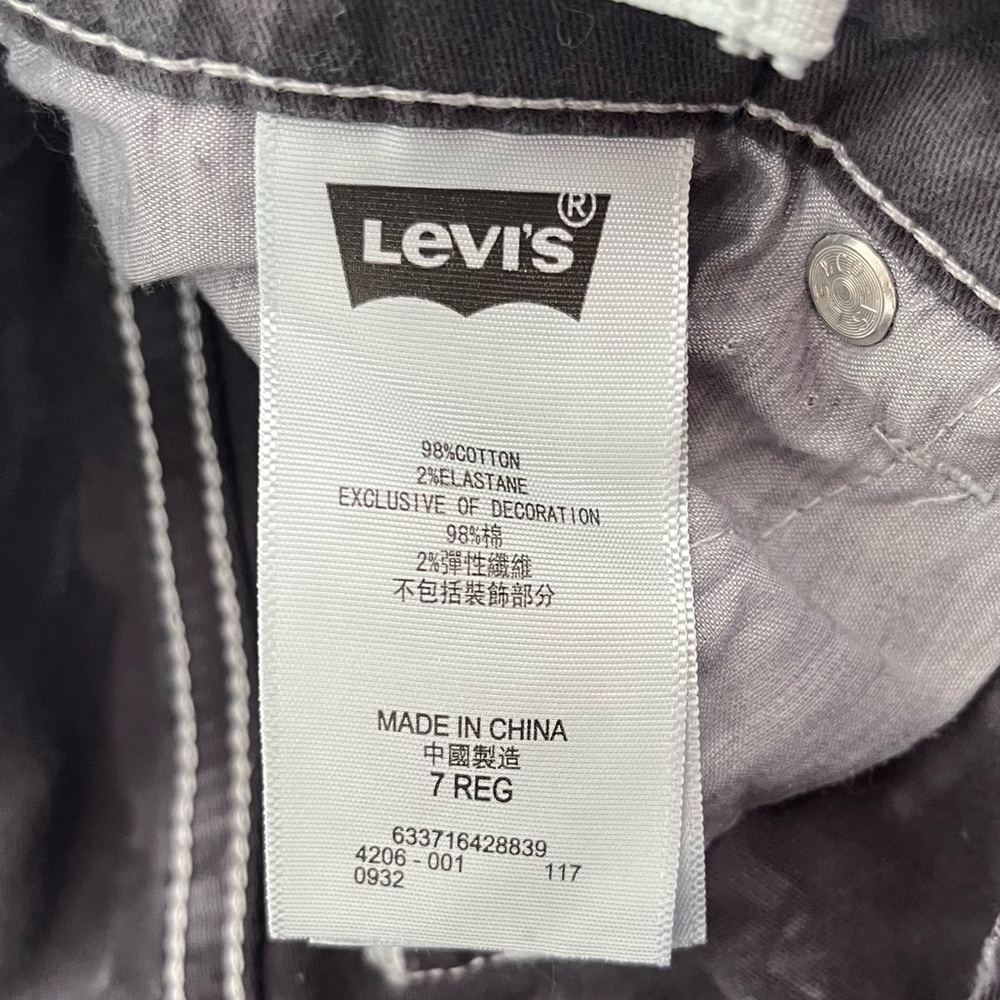 Levi's kids Tie-Dye boyfriend distressed Skinny Jeans 7 - Picture 4 of 5